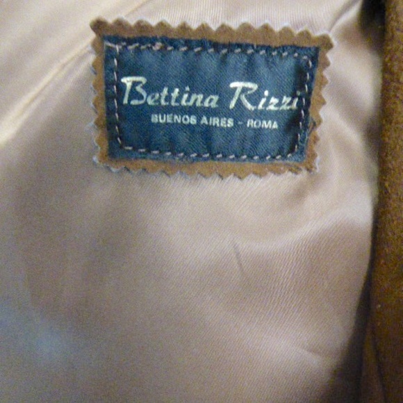 BETTINA RIZZI ARGENTINA BROWN SUEDE COAT BLAZER M - Picture 7 of 8